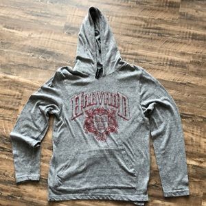 3/$25 - Easy Wear grey long sleeve hooded tshirt